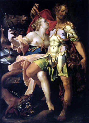 Odysseus And Circe by Bartholomaeus Spranger